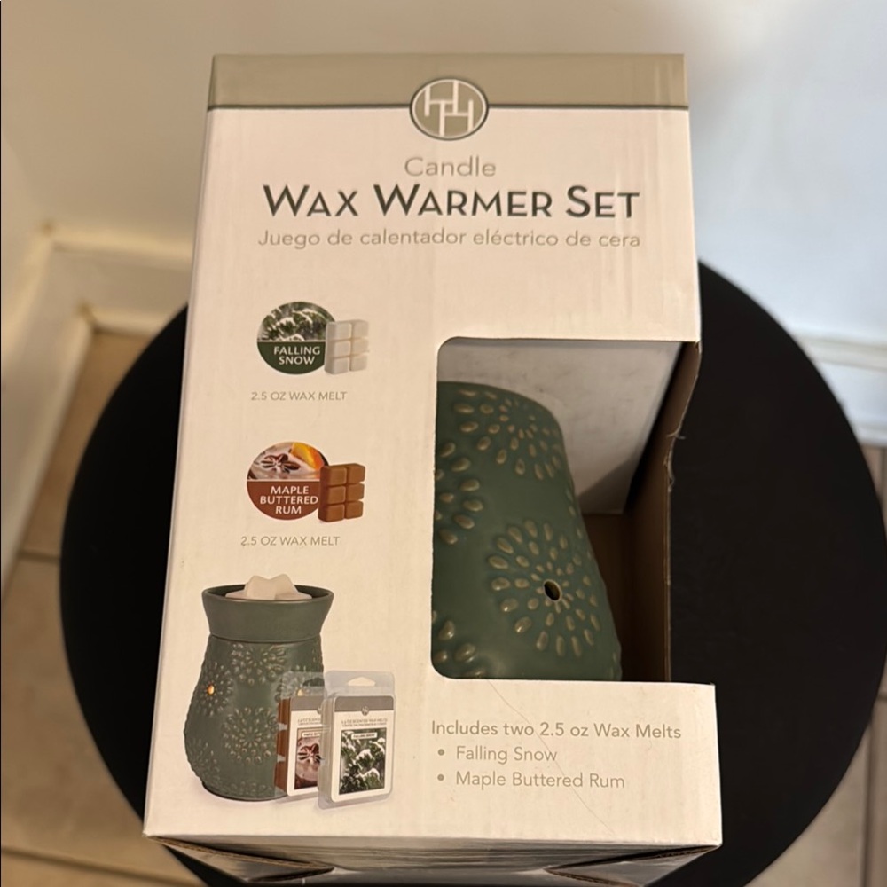Candle Wax Warmer Set - Green